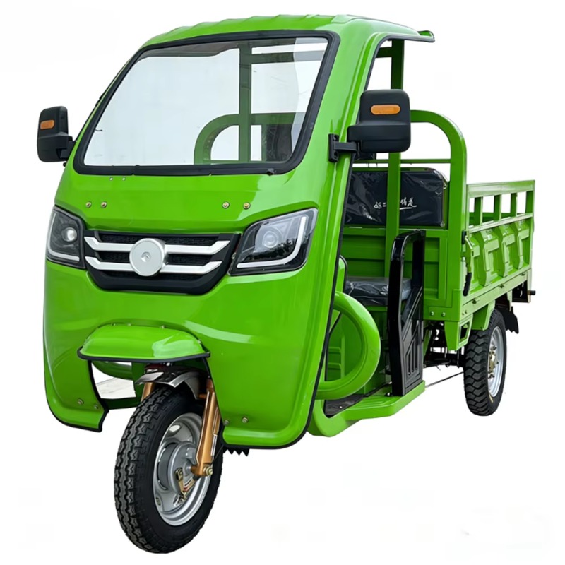 Urban Farming And Rural Farming - Elektrische vracht-driewieler met open cabine, zonnekap,