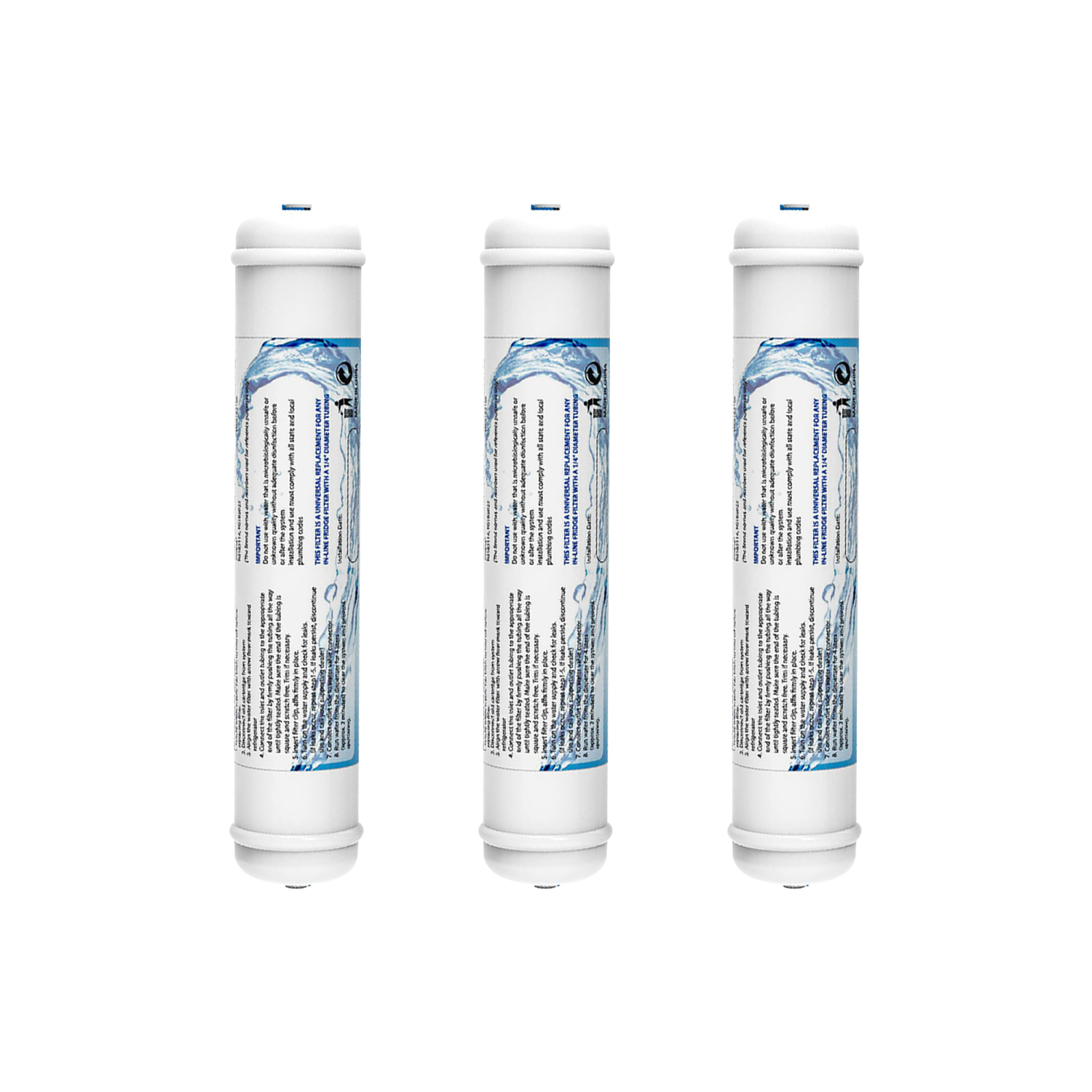 Carbon Filter Inline - T33 Inline Waterfilter 1/4 Snelkoppeling Vervangingspatroon